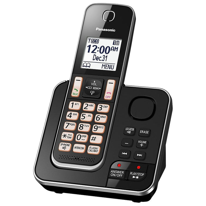 Panasonic KX-TGD392B | Téléphone sans fil - 2 combinés - Répondeur - Noir-Sonxplus Sorel