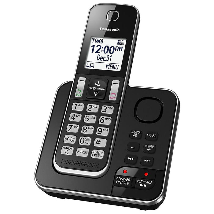 Panasonic KX-TGD392B | Téléphone sans fil - 2 combinés - Répondeur - Noir-Sonxplus Sorel