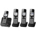 Panasonic KX-TGD394B | Téléphone sans fil - 4 combinés - Répondeur - Noir-Sonxplus Sorel