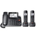 Panasonic KXTGF872B | Combo téléphone sans fil - 1 combiné fixe et 2 combinés sans fil - Répondeur - Noir-Sonxplus Sorel