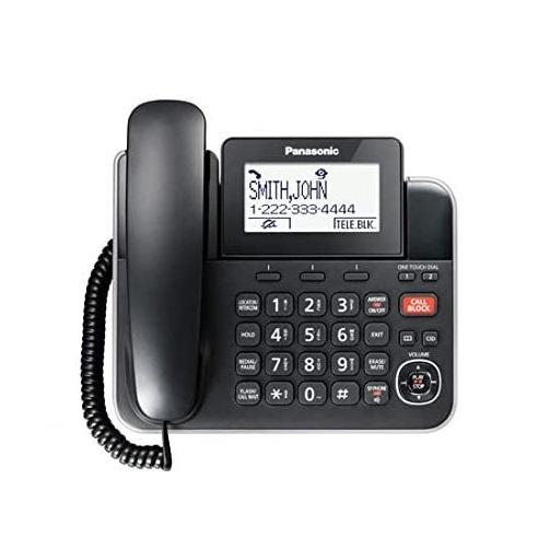 Panasonic KXTGF872B | Combo téléphone sans fil - 1 combiné fixe et 2 combinés sans fil - Répondeur - Noir-Sonxplus Sorel