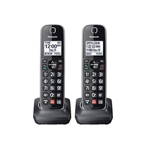 Panasonic KXTGF872B | Combo téléphone sans fil - 1 combiné fixe et 2 combinés sans fil - Répondeur - Noir-Sonxplus Sorel