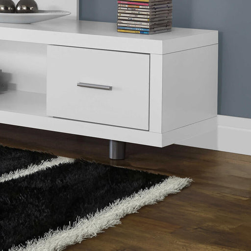 Monarch Specialties I2573 | Meuble TV - 60" - 1 Tiroir - Blanc-Sonxplus Sorel