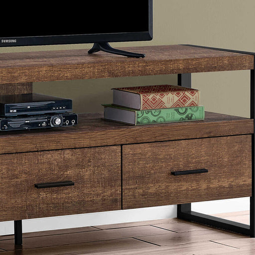 Monarch Specialties I2820 | Meuble TV - 60" - 3 Tiroirs - Brun foncé-Sonxplus Sorel