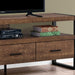 Monarch Specialties I2820 | Meuble TV - 60" - 3 Tiroirs - Brun foncé-Sonxplus Sorel