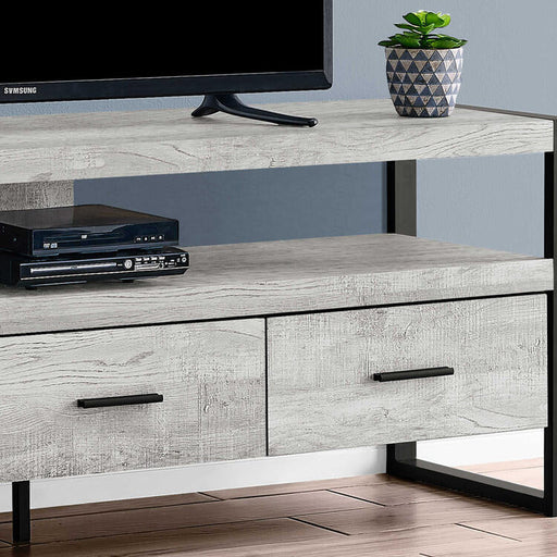 Monarch Specialties I2821 | Meuble TV - 60" - 3 Tiroirs - Gris-Sonxplus Sorel
