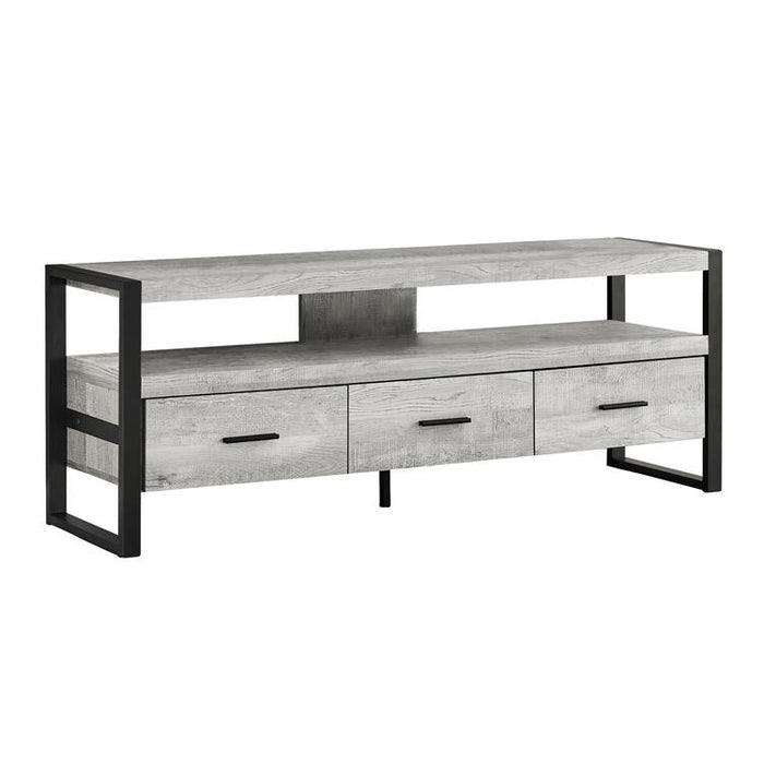 Monarch Specialties I2821 | Meuble TV - 60" - 3 Tiroirs - Gris-Sonxplus Sorel