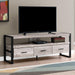 Monarch Specialties I2822 | Meuble TV - 60" - 3 Tiroirs - Taupe-Sonxplus Sorel