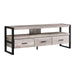 Monarch Specialties I2822 | Meuble TV - 60" - 3 Tiroirs - Taupe-Sonxplus Sorel