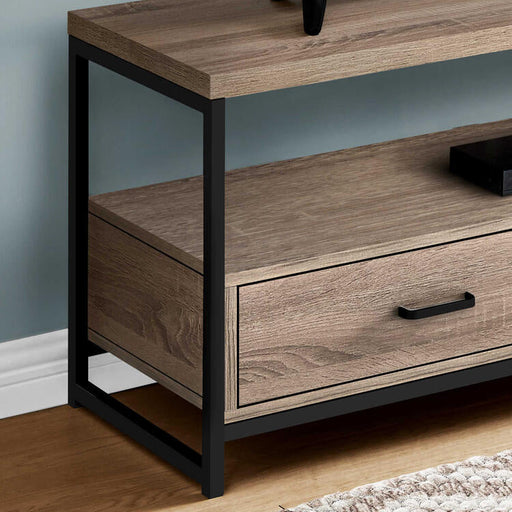 Monarch Specialties I2872 | Meuble TV - 48" - 2 Tiroirs de rangement - Taupe foncé-Sonxplus Sorel