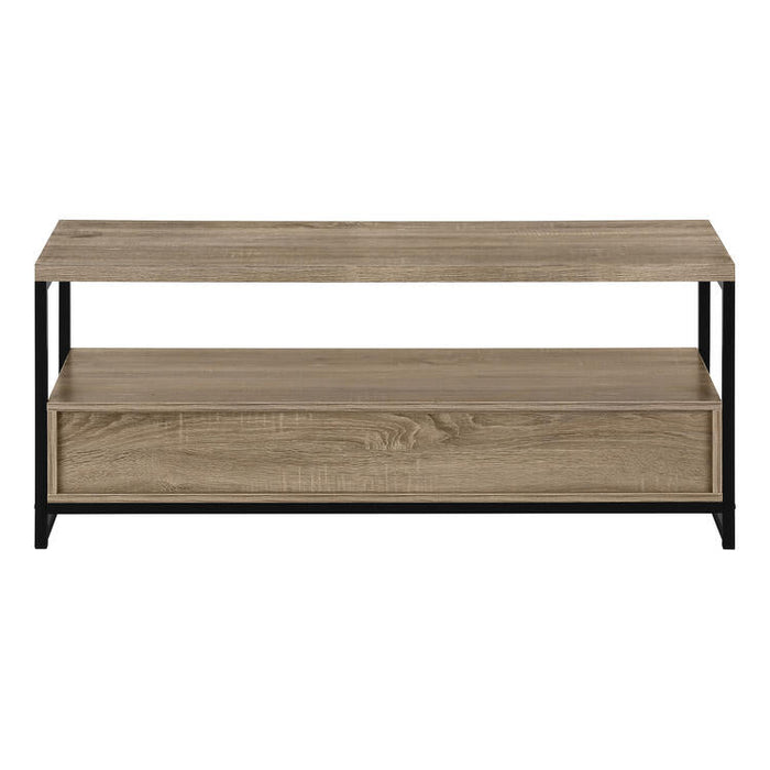 Monarch Specialties I2872 | Meuble TV - 48" - 2 Tiroirs de rangement - Taupe foncé-Sonxplus Sorel