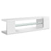 Monarch Specialties I3535 | Meuble TV - 60" - 1 Tablette en verre - Blanc-Sonxplus Sorel