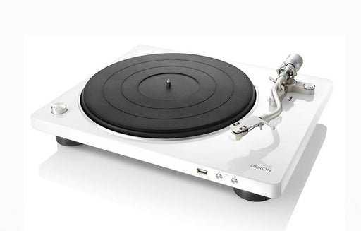 Denon DP-450USB | Table tournante Hi-Fi - Port USB - Bras de lecture en "S" - Blanc-Sonxplus Sorel