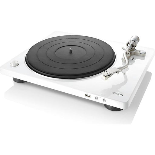 Denon DP-450USB | Table tournante Hi-Fi - Port USB - Bras de lecture en "S" - Blanc-Sonxplus Sorel
