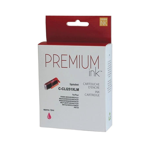 Kartouche+ | Cartouche a jet d'encre compatible pour Canon CLI-251XL - Magenta - 660 pages à 5% de couverture de page | 01 | Sonxplus Sorel