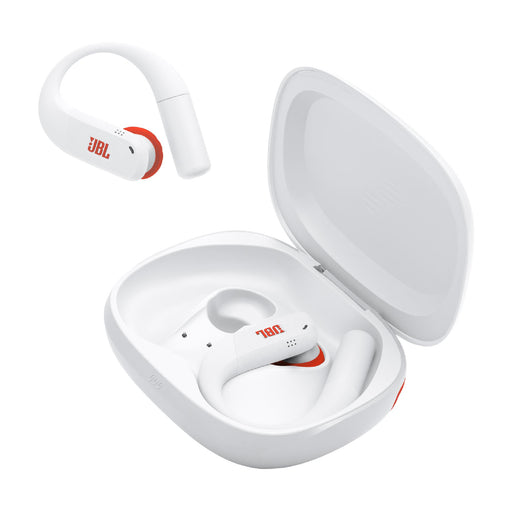 JBL Endurance Peak 4 | Écouteurs intra-auriculaire - TwistLock  - Blanc/Orange | 02 | Sonxplus Sorel