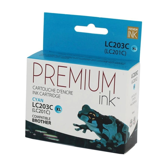 Kartouche+ | Cartouche à jet d'encre compatible Brother - LC203C - Cyan - 550 pages à 5% de couverture de page | 01 | Sonxplus Sorel