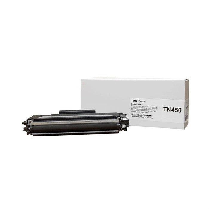 Kartouche+ | Cartouche laser compatible pour Brother TN450 - Noire - 2600 pages à 5% de couverture de page | 01 | Sonxplus Sorel