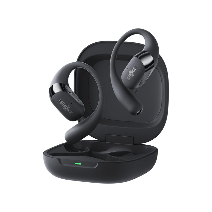 SHOKZ OpenFit 2+ | Open-Ear Headphones - Up to 48 Hours of Playback - Bluetooth - Black | 01 | Sonxplus Sorel