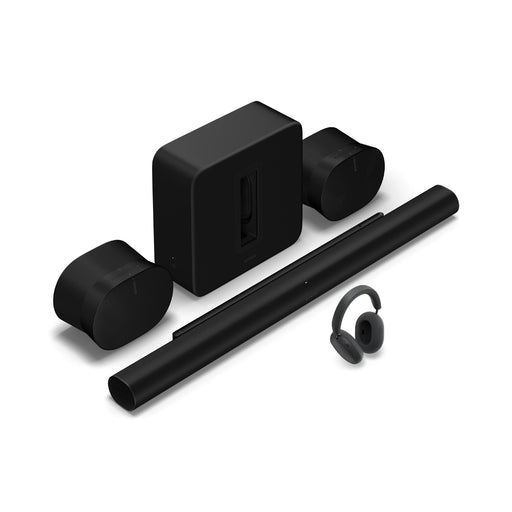 Sonos | Ensemble de divertissement personnel haut de gamme avec Arc Ultra+2 Era 300+Sub 4+Ace Ultra - Noir | 01 | Sonxplus Sorel