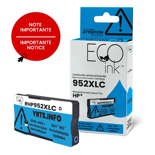 Kartouche+ | Cartouche à jet d'encre recyclée québécoise HP - Cyan - 1 600 pages à 5% de couverture de page | 01 | Sonxplus Sorel