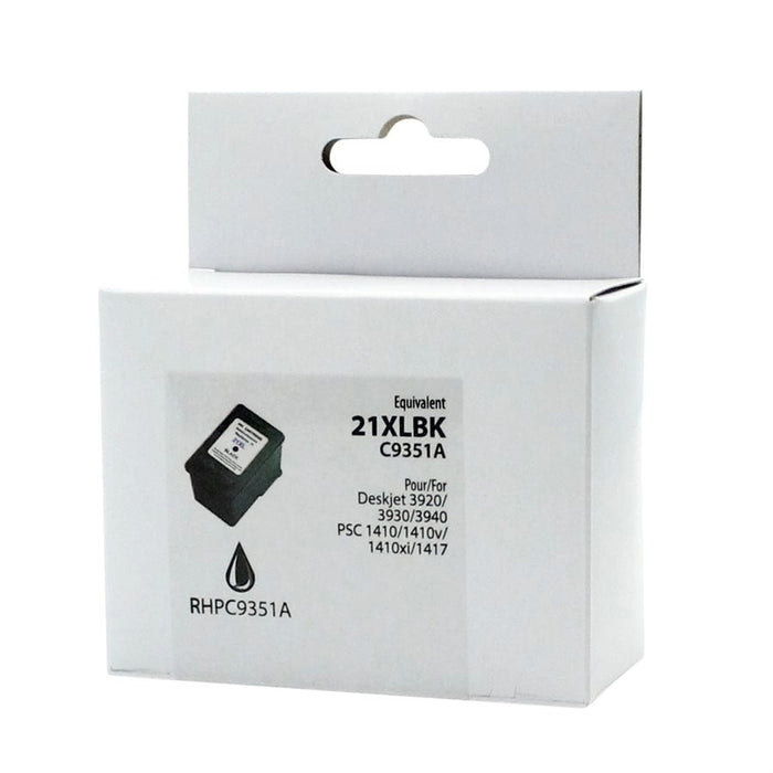 Kartouche+ | Cartouche à jet d'encre recyclé  québécoise CHP21XLB (HP #21XL BK) - Noire - Haut capacacité | 01 | Sonxplus Sorel