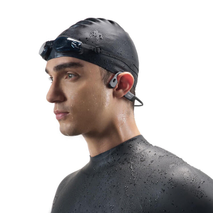 SHOKZ OpenSwim Pro | Écouteurs à conduction osseuse - Pour Natation - Bluetooth - IP68 - 9 Heures d'autonomie - Gris | 06 | Sonxplus Sorel