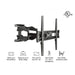 Syncmount SM-3265FM | Articulating wall mount for TV 32" to 65" - Up to 66 lbs-Sonxplus Sorel