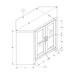 Monarch Specialties I 2701 | TV stand - 42" - Corner - Glass doors - Dark taupe-Sonxplus Sorel