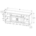 Monarch Specialties I 2744 | TV stand - 60" - Imitation wood - Golden pine-Sonxplus Sorel