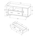 Monarch Specialties I 2803 | TV stand - 48" - With storage - Imitation wood - Brown/Black-Sonxplus Sorel