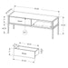 Monarch Specialties I 2876 | TV stand - 48" - Black metal - Dark taupe-Sonxplus Sorel