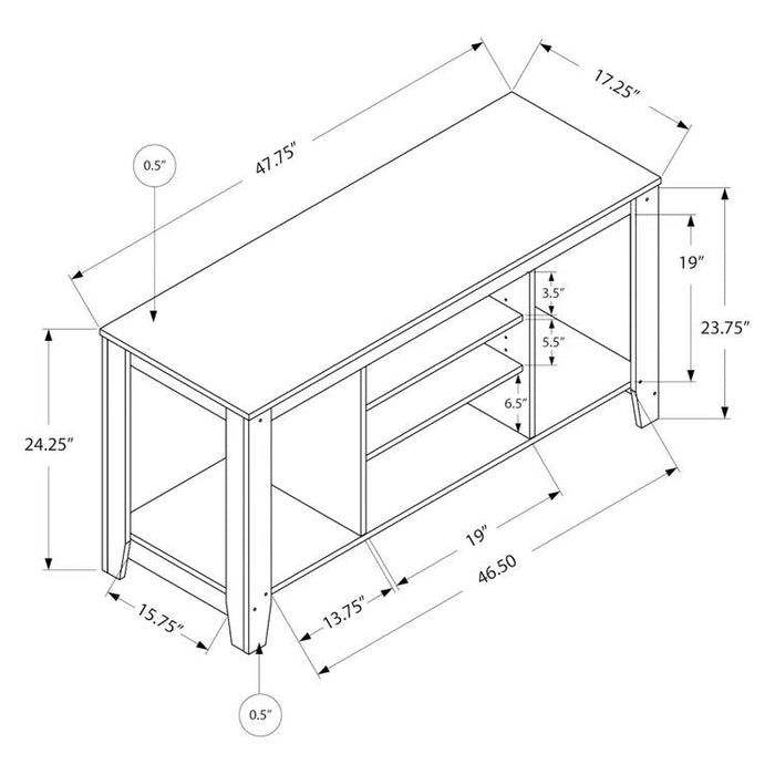Monarch Specialties I 3529 | TV stand - 48" - Espresso-Sonxplus Sorel