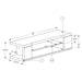 Monarch Specialties I 3536 | TV stand - 60" - Tempered glass - Gloss black-Sonxplus Sorel