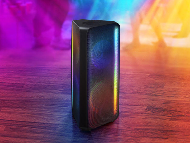 Samsung MX-ST40B | Powerful portable speaker - Sound tower - Bluetooth - 160W - Bidirectional - LED lights - Multiple Bluetooth connection - Black-Sonxplus Sorel