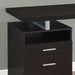 Monarch Specialties I 7143 | Computer cabinet - 60" - Silver metal - Espresso-Sonxplus Sorel