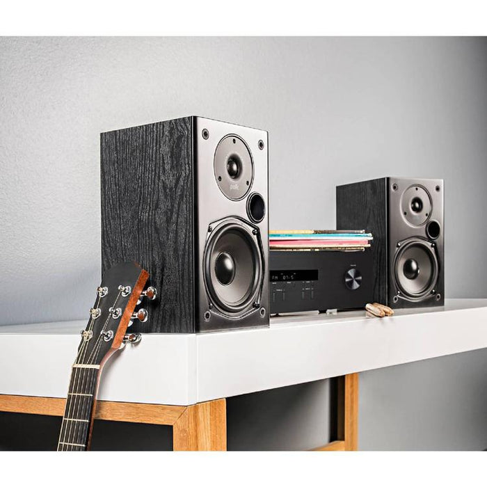 Polk T15 | Bookshelf Speaker Set - Black - Pair-Sonxplus Sorel
