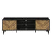Monarch Specialties I 2781 | 72'' TV stand - Black base - With 2 faux-wood doors-Sonxplus Sorel