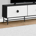 Monarch Specialties I 2732 | 60'' TV stand - Black metal base - 2 white doors-Sonxplus Sorel