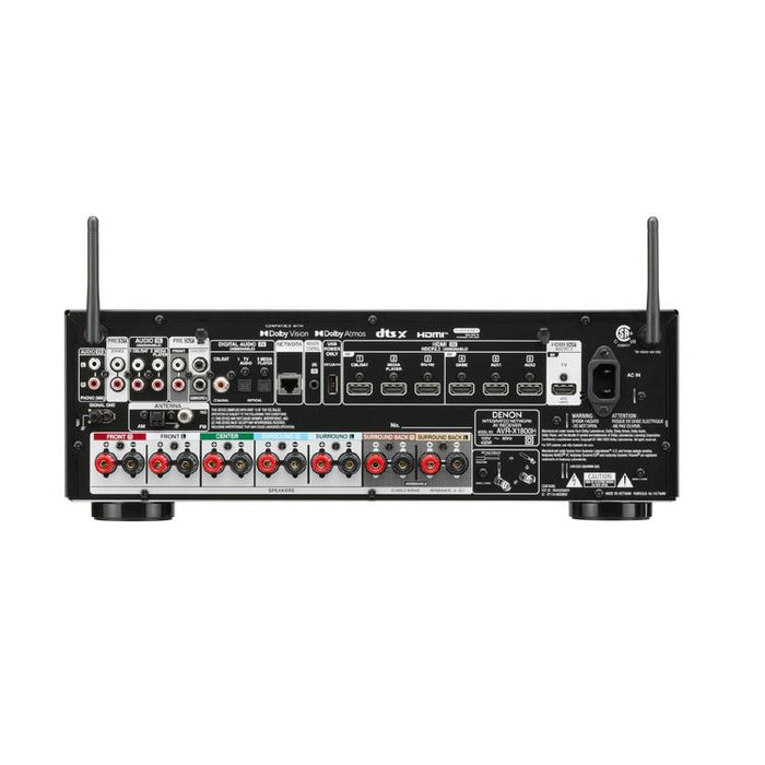 DENON AVRX1800H | 7.2 Channel AV Receiver - 8K Video - Cinema - Dolby Atmos - DTS:X - Black-Sonxplus Sorel