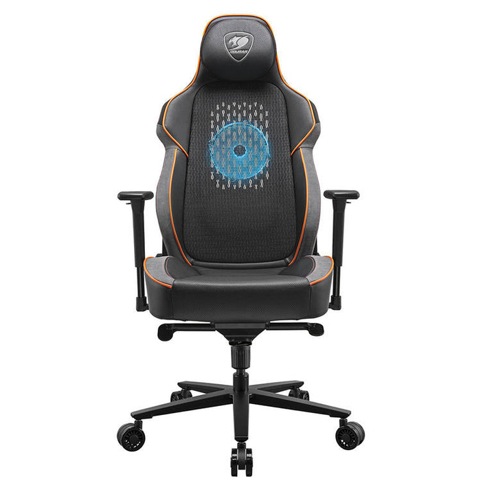 Cougar NxSys Aero | Play Chair - Built-in 200mm fan - Scalloped bucket seat - Orange-Sonxplus Sorel