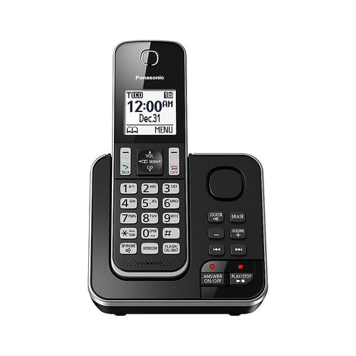 Panasonic KX-TGD390B | Cordless phone - 1 handset - Answering machine - Black-Sonxplus Sorel