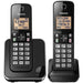 Panasonic KX-TGC382B | Cordless phone - 2 handsets - Black-Sonxplus Sorel
