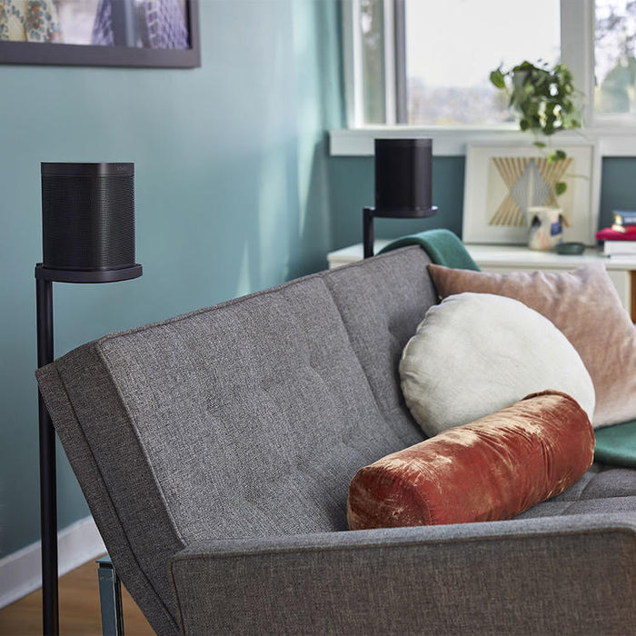 Sonos SS1FSWW1BLK | Floor Stand for Sonos One and One SL Speakers - Black - Pair-Sonxplus Sorel