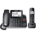 Panasonic KXTGF870B | Combo cordless phone - 1 fixed handset and 1 cordless handset - Answering machine - Black-Sonxplus Sorel