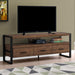 Monarch Specialties I2820 | TV stand - 60" - 3 Drawers - Dark brown-Sonxplus Sorel