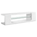 Monarch Specialties I3535 | TV stand - 60" - 1 glass shelf - White-Sonxplus Sorel
