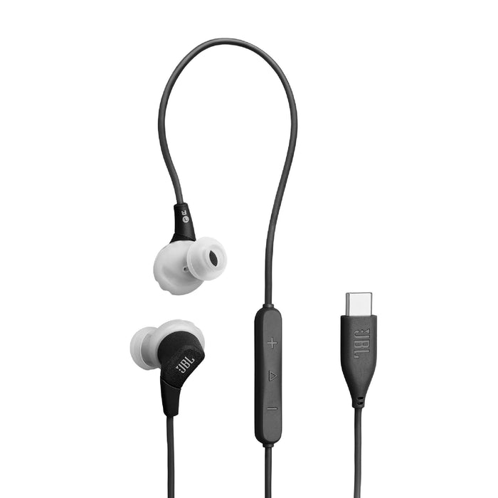 JBL Endurance Run 3C | In-Ear Headphones - USB-C - Sport - Wired - IP65 - Black/Grey | Sonxplus Saint-Jean-sur-Richelieu