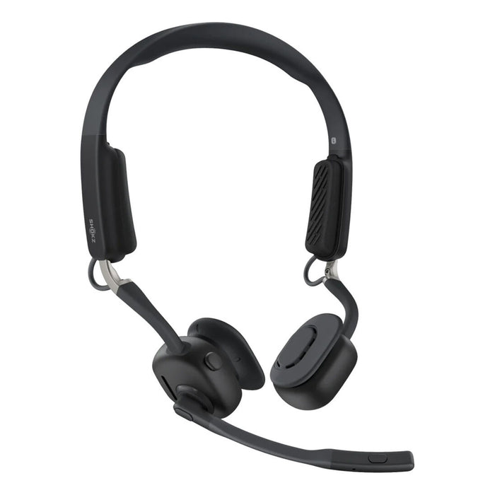 Shokz OpenMeet | Bluetooth Stereo Headset - 15 Hours Battery Life - Black