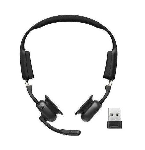 Shokz OpenMeet USB-A | Bluetooth Stereo Headset - 15 Hours Battery Life - Black